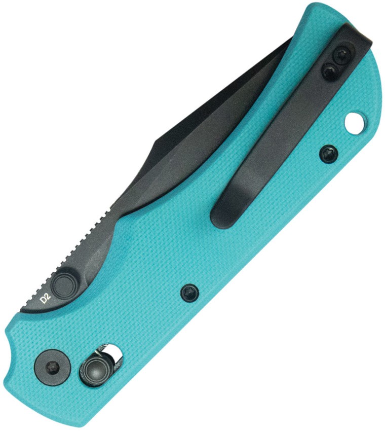Kubey Iguana Crossbar Lock Light Blue G10 Folding D2 Steel Pocket Knife 503C