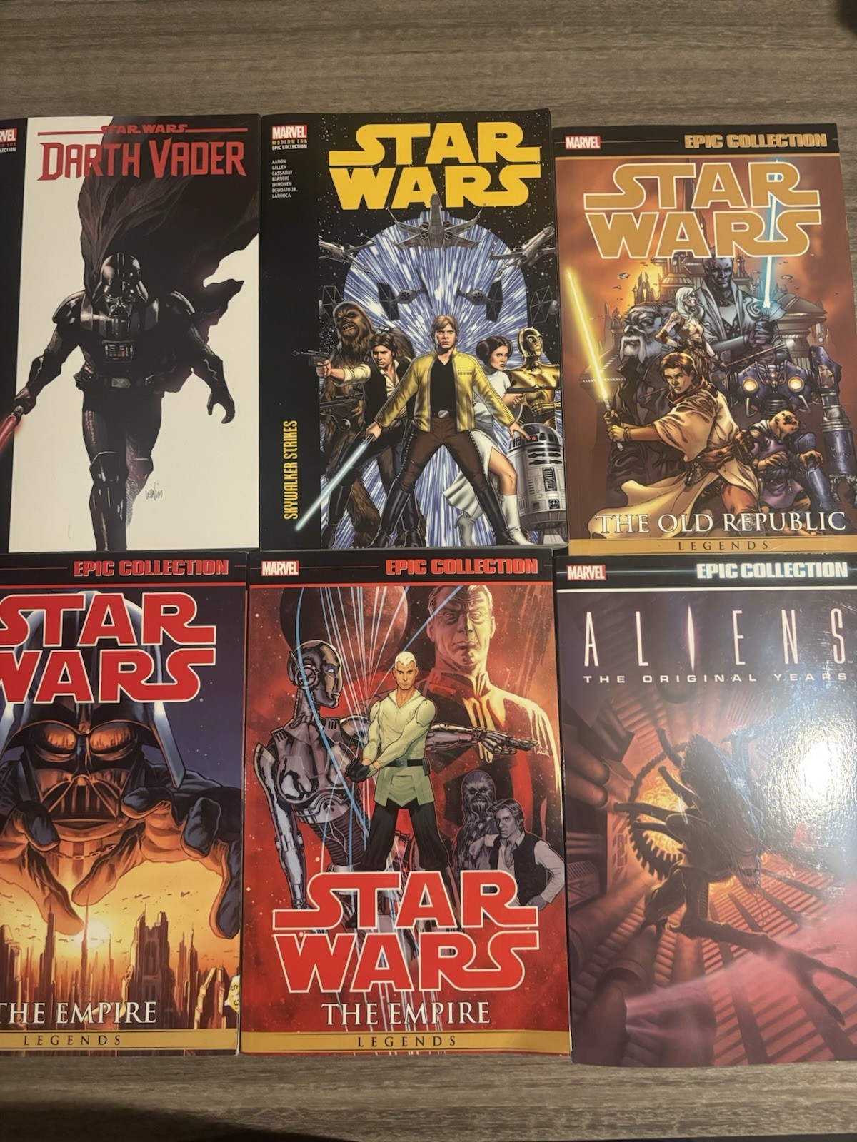 Marvel Epic Collection Lot Of 13. Star Wars, Aliens, Planet Of The Apes