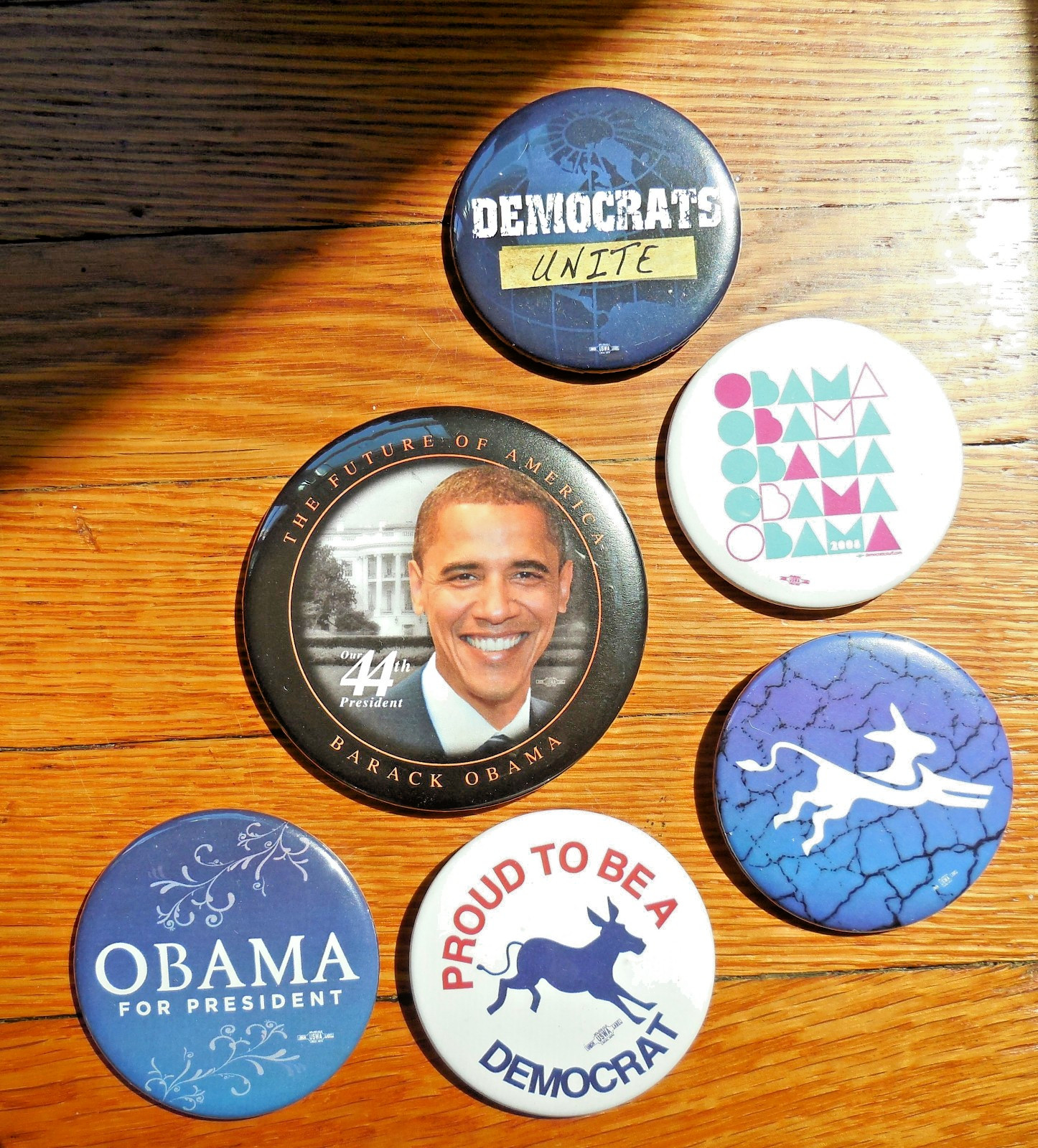 Barack Obama 2008 Presidential Campaign Pin Button 6 Democratic