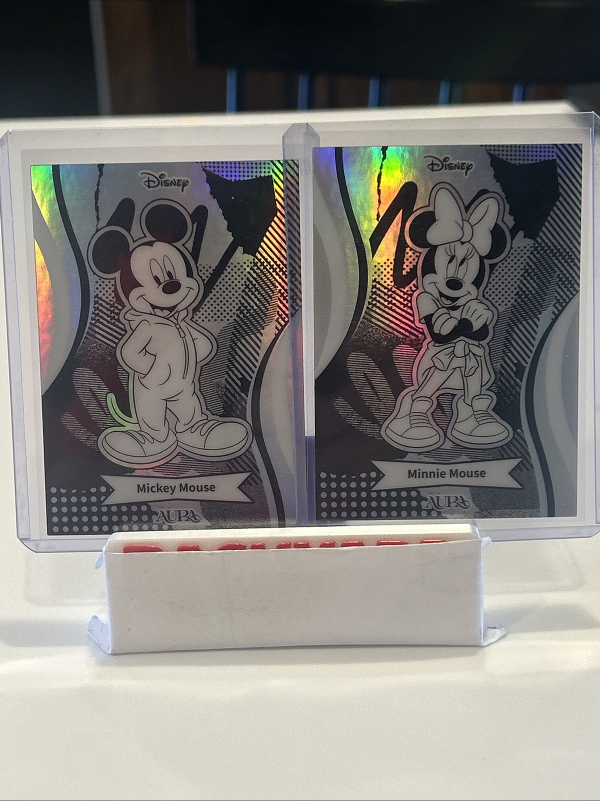 2025 Kakawow Aura Disney Line Art Silver Parallel Mickey Mouse and Minnie 🔥💰🔥