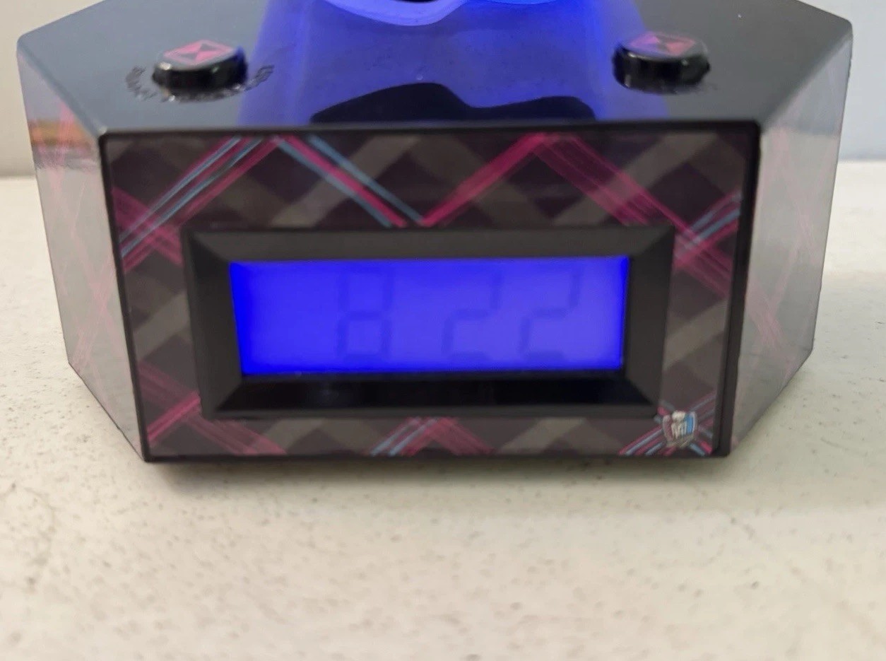 Mattel Monster High Skullette Digital Alarm Clock Lighted 2013 Tested Works