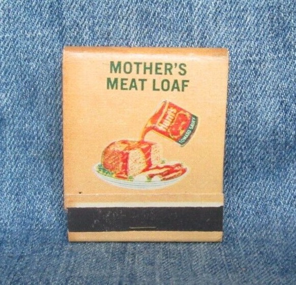 HUNT’S TOMATO SAUCE MEATLOAF RECIPE Vintage Full Unstruck Matchbook MX82