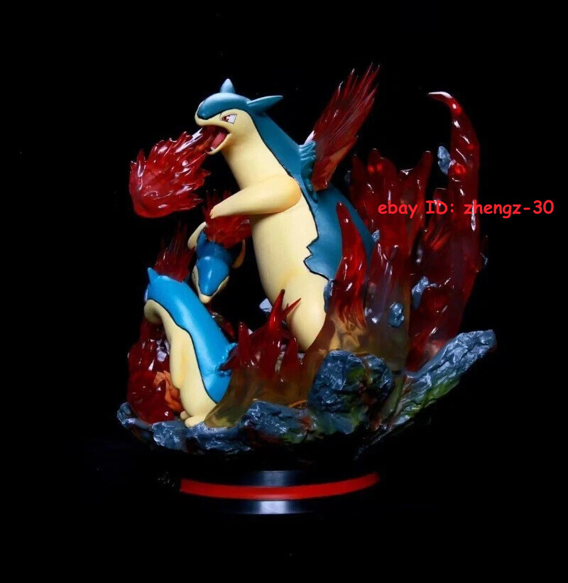 Anime Typhlosion Evolution lightable Figure Statue Collectibles Boxed Toys Gift