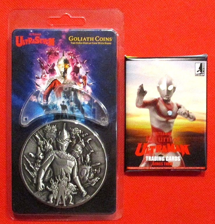 Ultraman Ultraseven Goliath Coin Large 2 3/4″ Heavy Coin Sealed + CARD PACK 2024