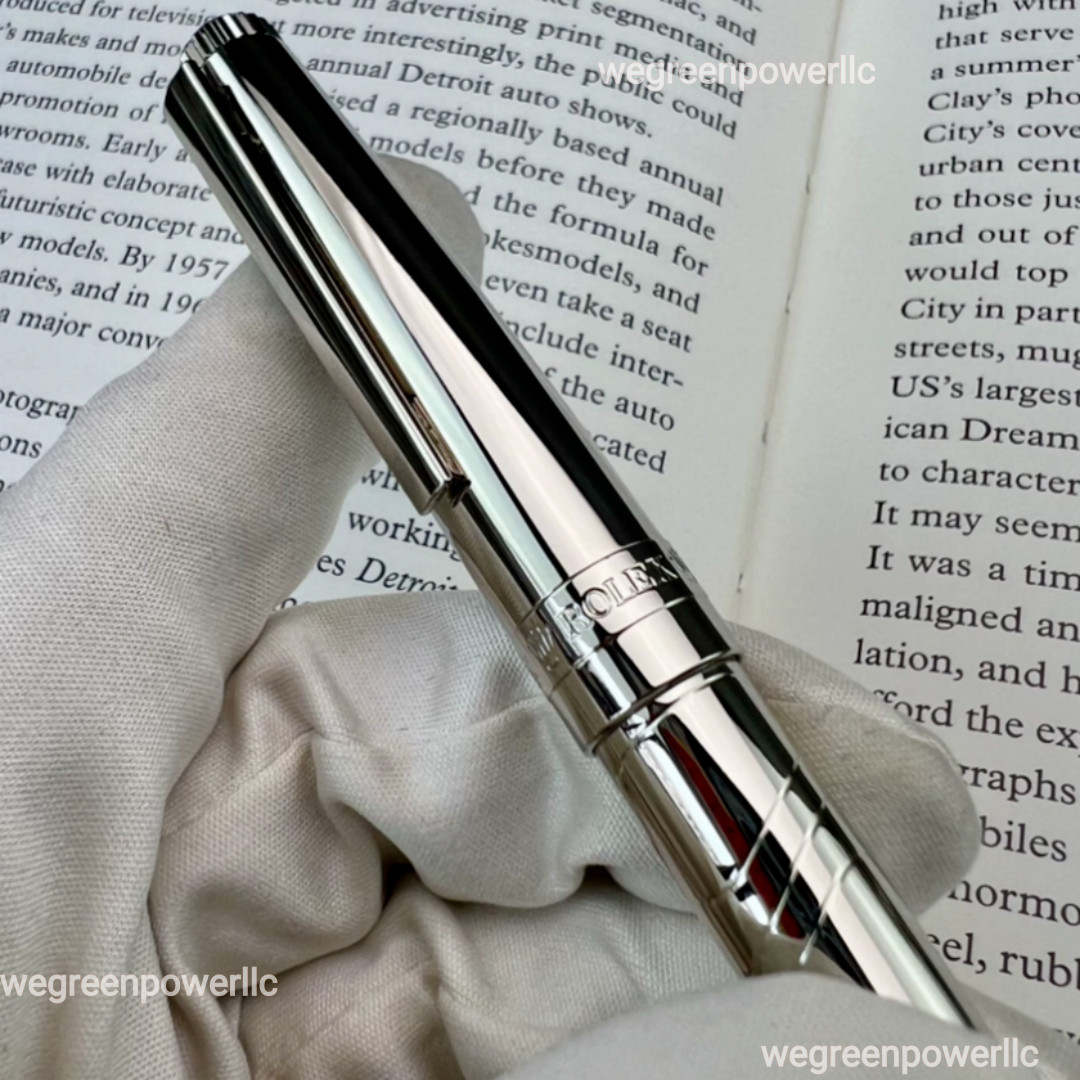 Exclusive Rolex Silver Scribe Pen – Platinum Cut, Limited Edition VIP Gift New