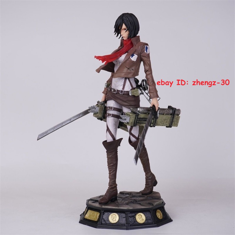 H30CM Attack on Titan Mikasa Statue Anime Model Figure Collectibles Xmas Gift