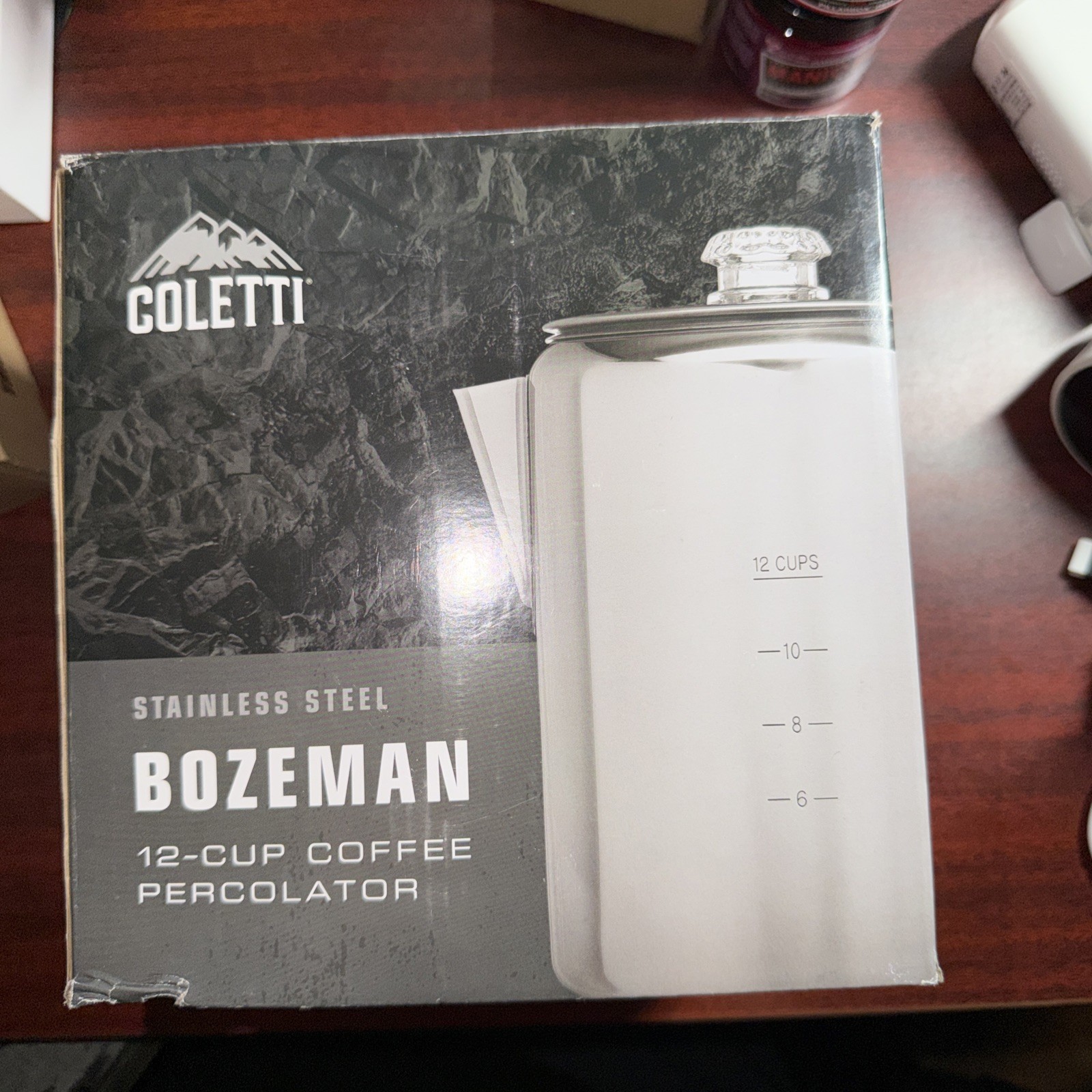 COLETTI Stainless Steel Bozeman original Coffee Percolator (12 Cup)