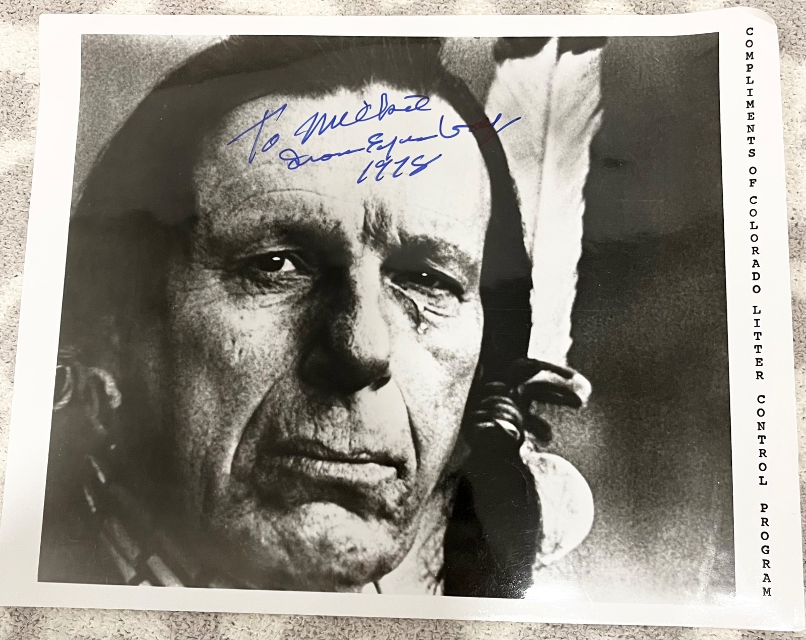 Iron Eyes Cody Signed Photograph