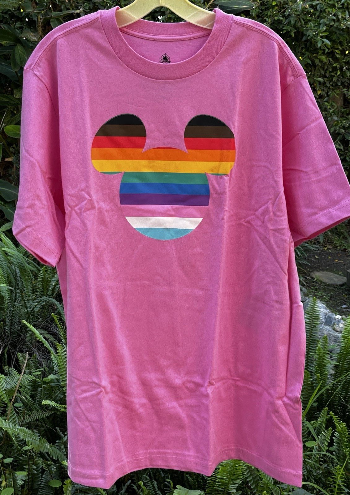 Disney Pride Collection Pink w/Rainbow Mickey Icon T-Shirt Adult XL Unisex NWT
