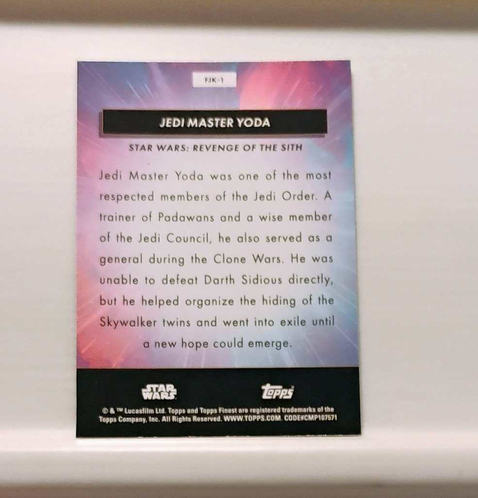 JEDI MASTER YODA “JEDI KNIGHTS” Refractor – 2026 Topps Finest Star Wars