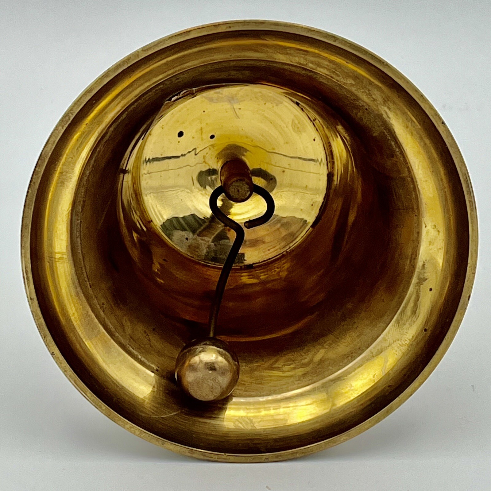 Vntg Solid Brass 8.5” Bell Made In India Enesco Import Corps
