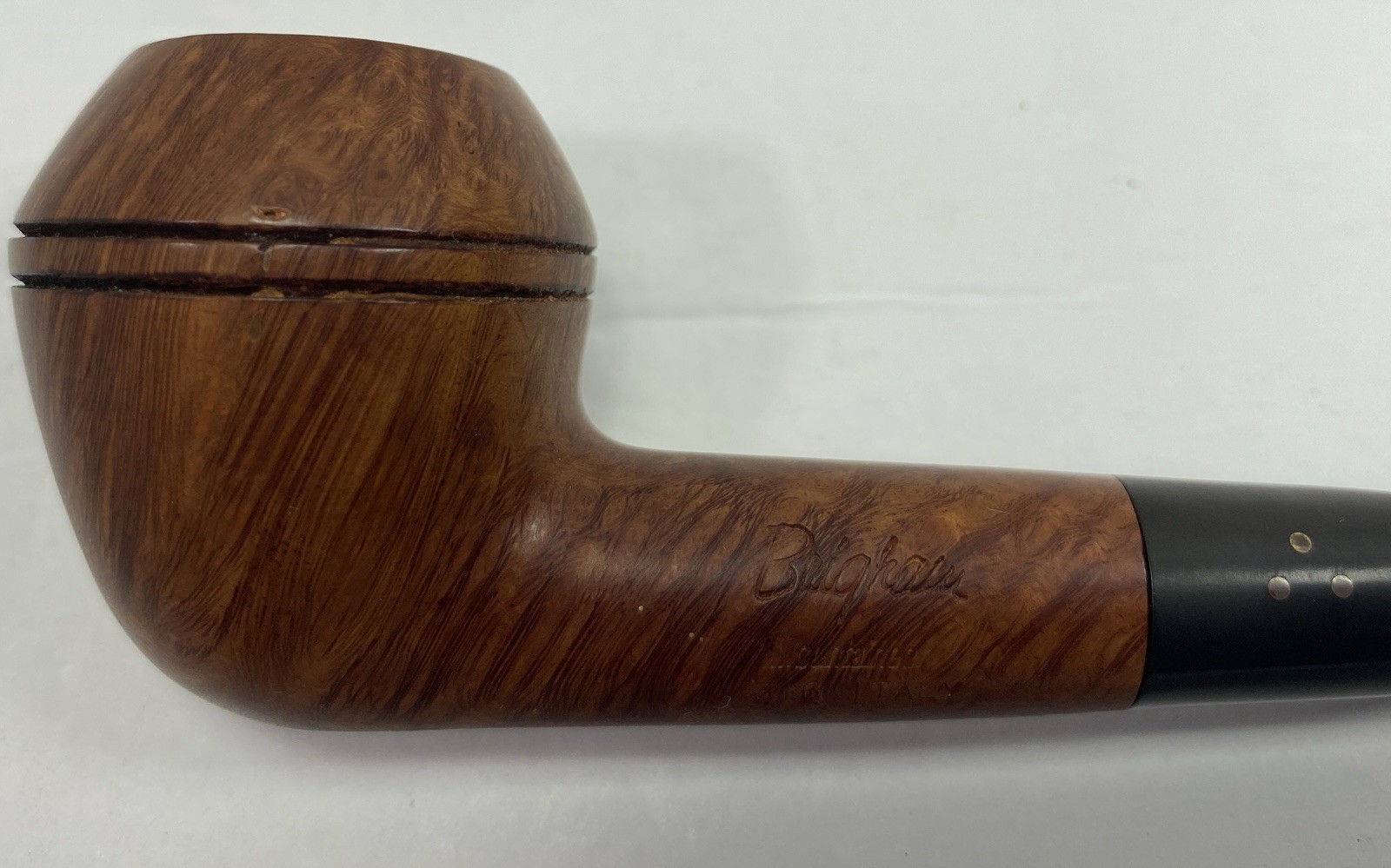 Brigham Mountaineer 316 Rhodesian Estate Pipe Italy 3-Dot Rock Maple Filter 300