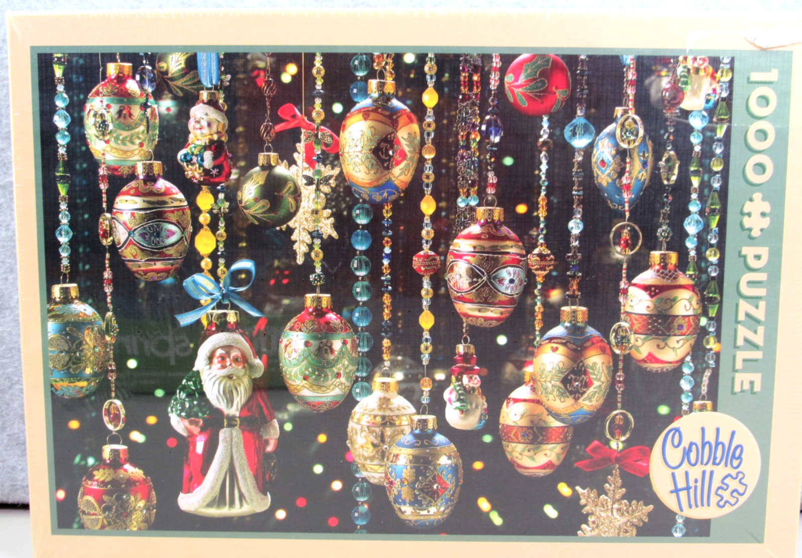 Cobble Hill 1000 Piece Jigsaw Puzzle CHRISTMAS ORNAMENTS 26″ x19″ Sealed! New!