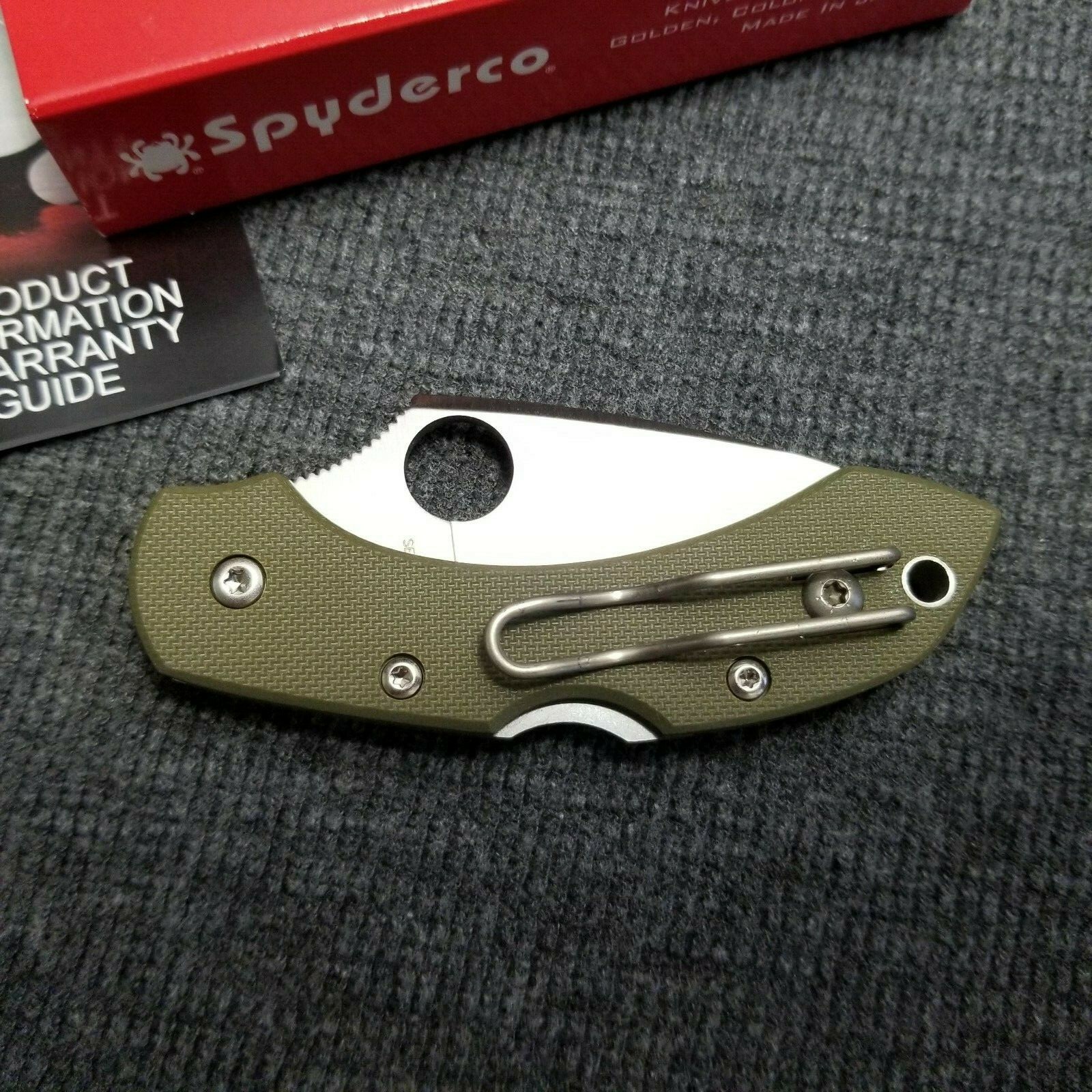 Spyderco Dragonfly Folding Knife Foliage Green G10 Handles VG10 Blade C28GPFG