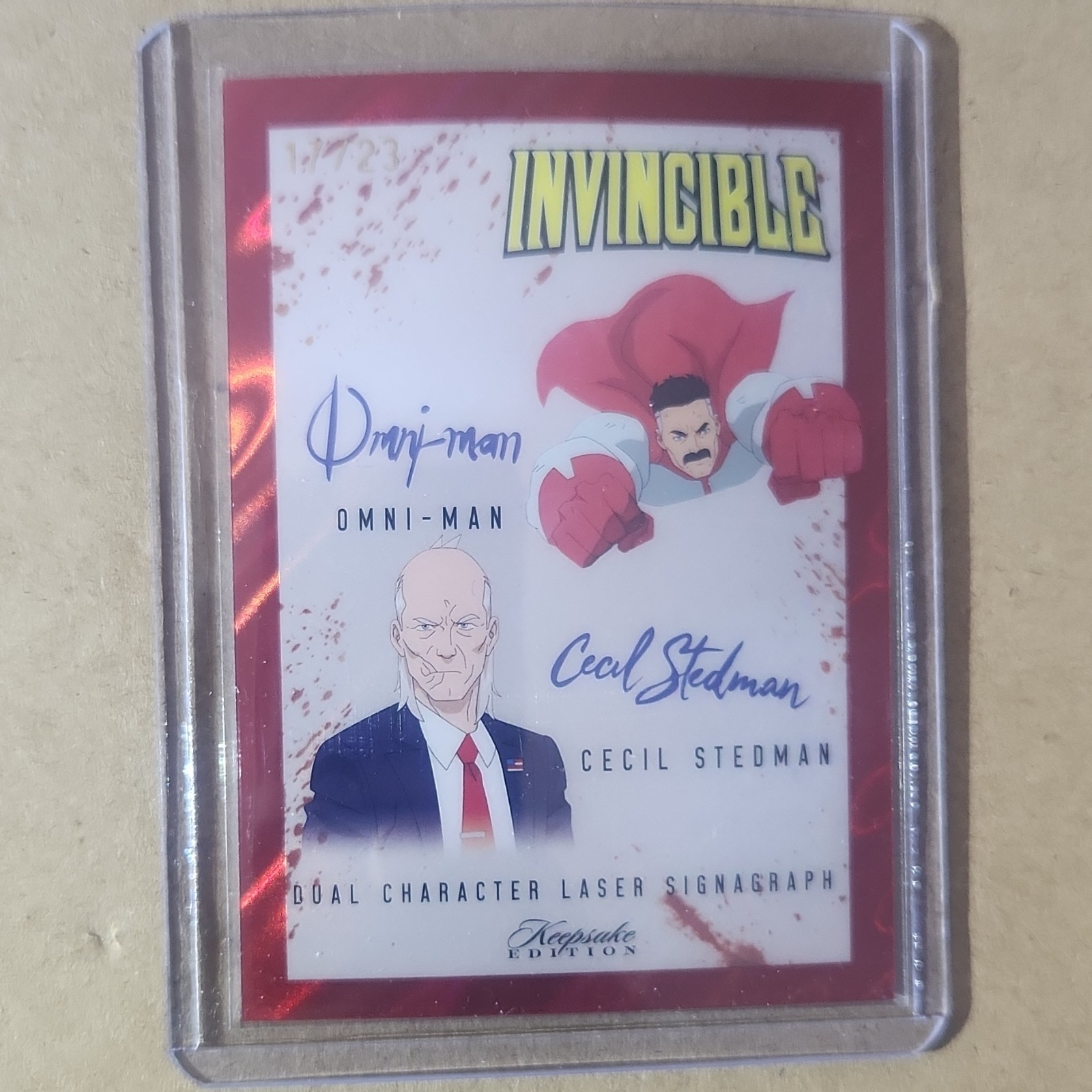Invincible Keepsake Omni-Man Cecil Stedman Dual Character Laser Serial Card #370