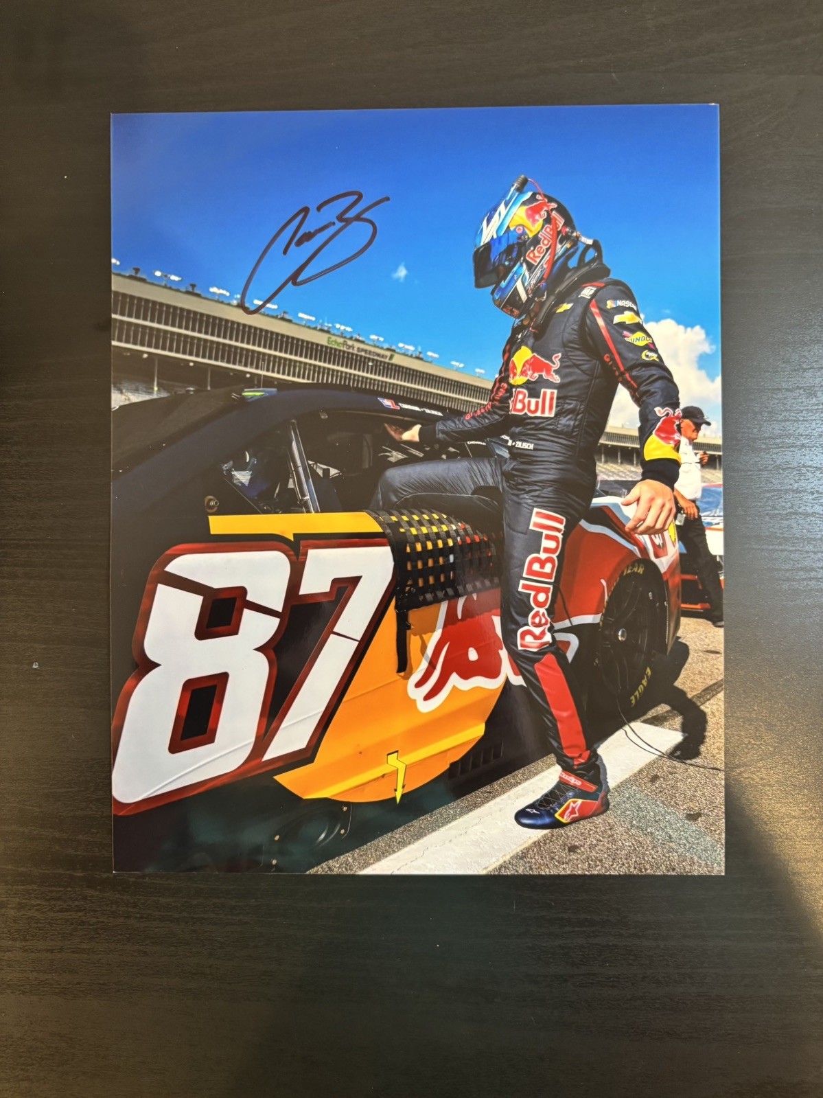 Connor Zilisch Signed 8×10 Photo Red Bull NASCAR Xfinity Auto