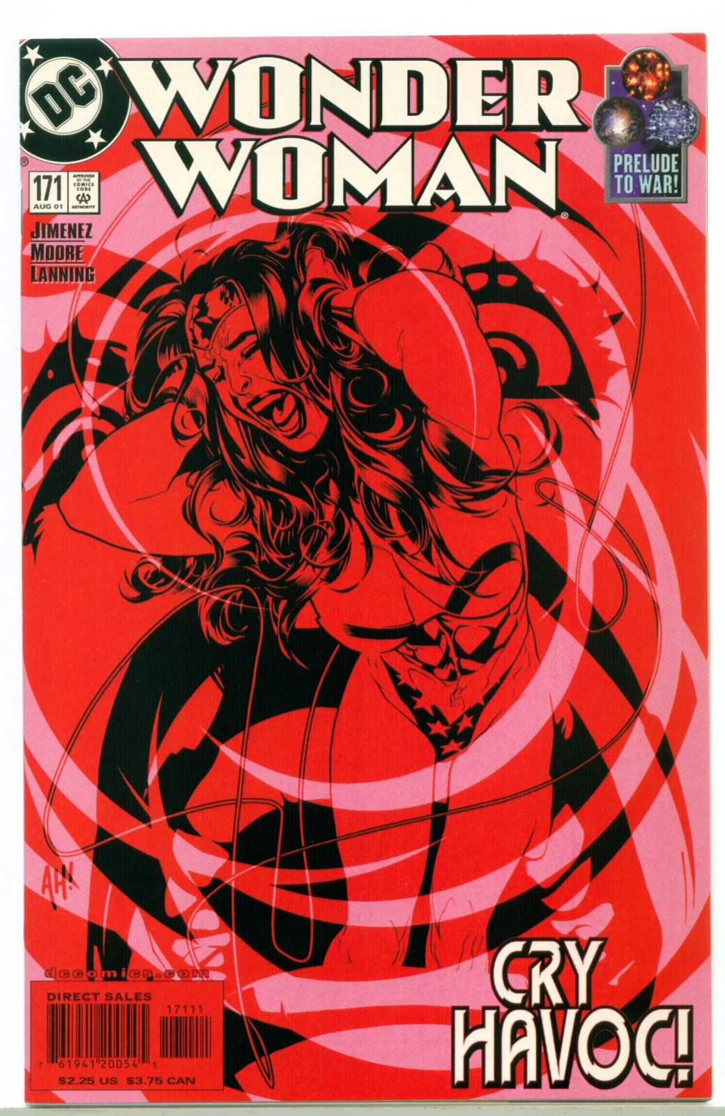 WONDER WOMAN Vol.2 #171(8/01)1:CHEETAH/1:SILVER SWAN(ADAM HUGHES CVR)9.6/9.8(RAW
