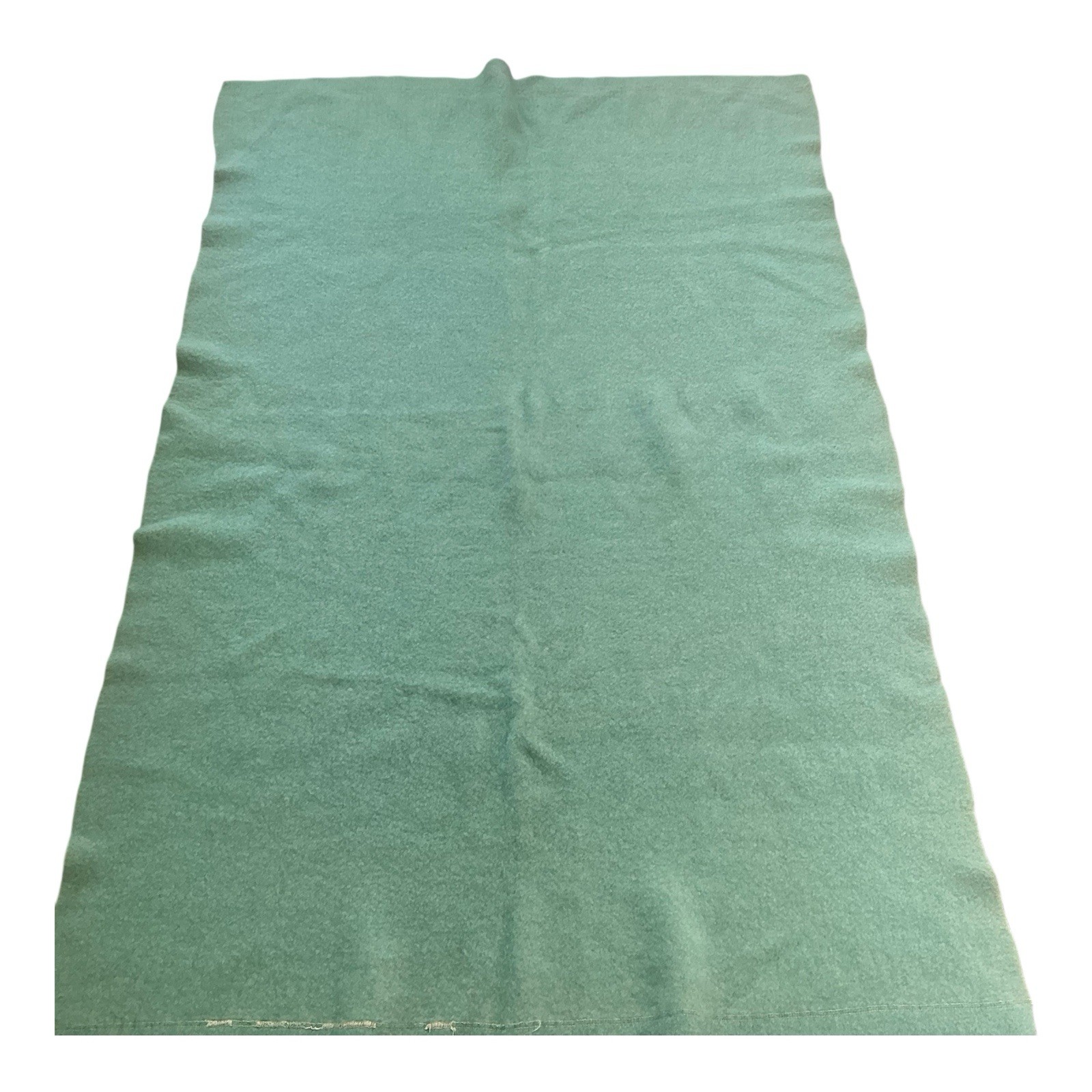 Vintage 1940/50s minty green wool blanket 49 x 75