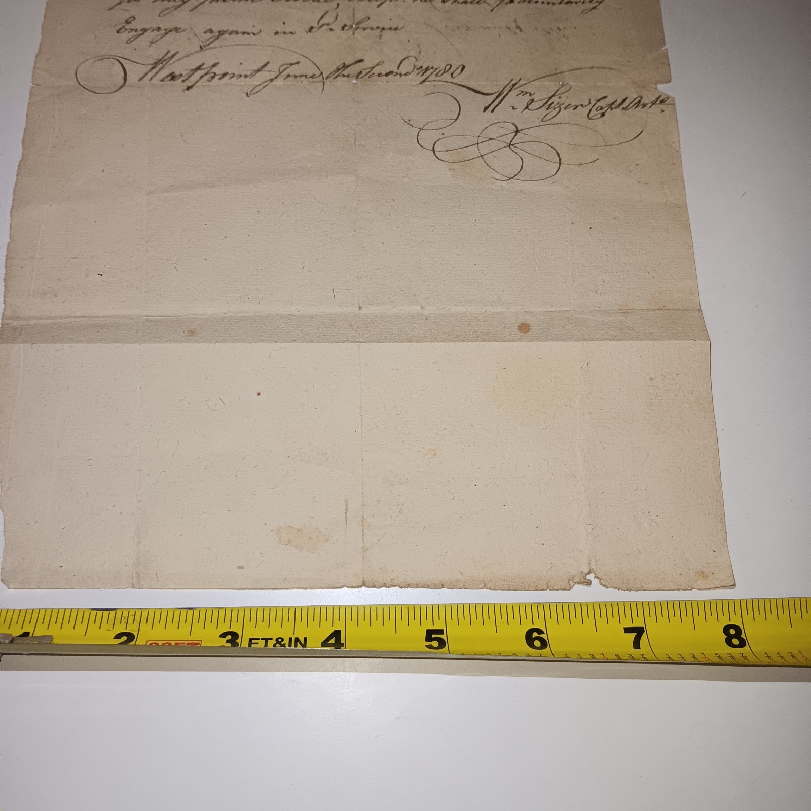 Revolutionary War Continental Army Discharge Document West Point NY June 2, 1780