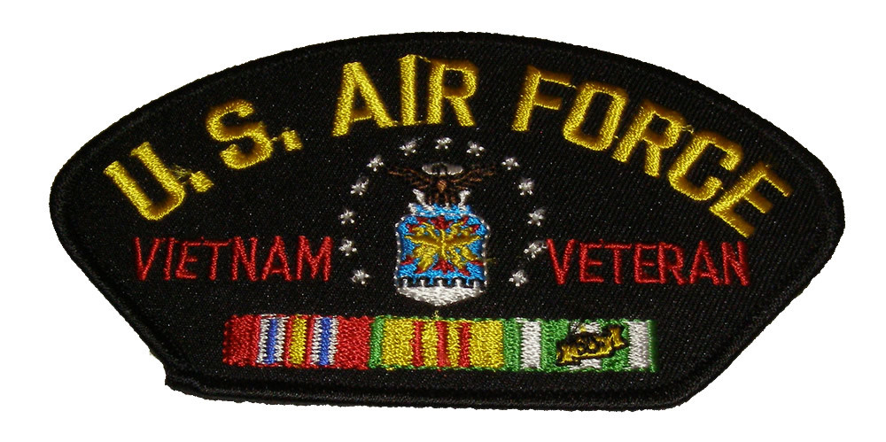 U S AIR FORCE VIETNAM VETERAN with SHIELD and RIBBONS PATCH – Veteran Business