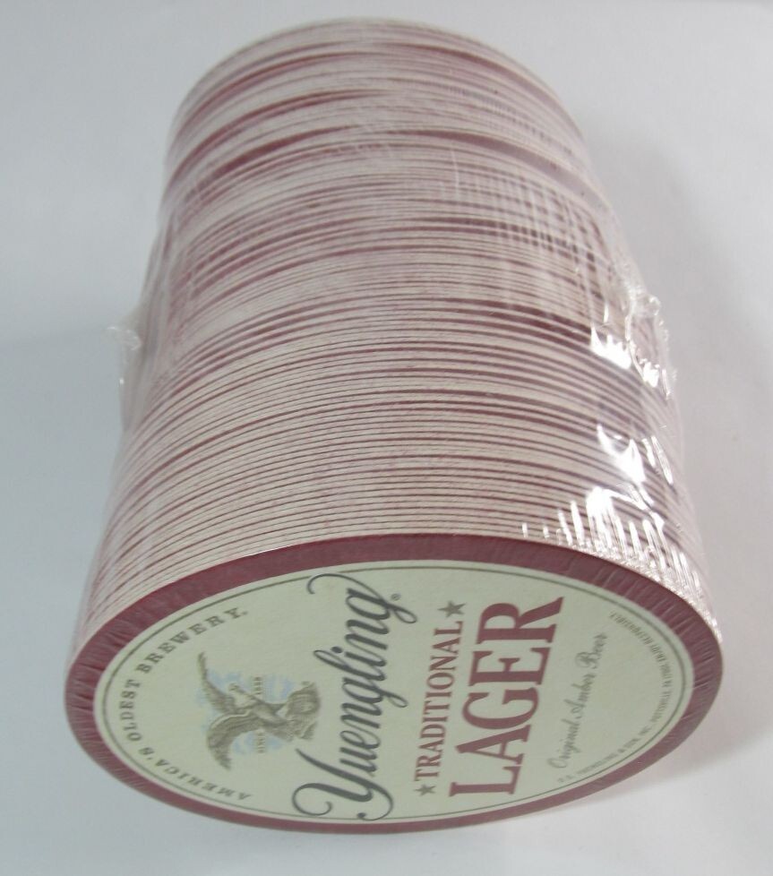 NEW SLEEVE OF 125 YUENLING BEER BAR COASTERS TRADITIONAL LAGER 4.5″ x 3.5″ OVAL