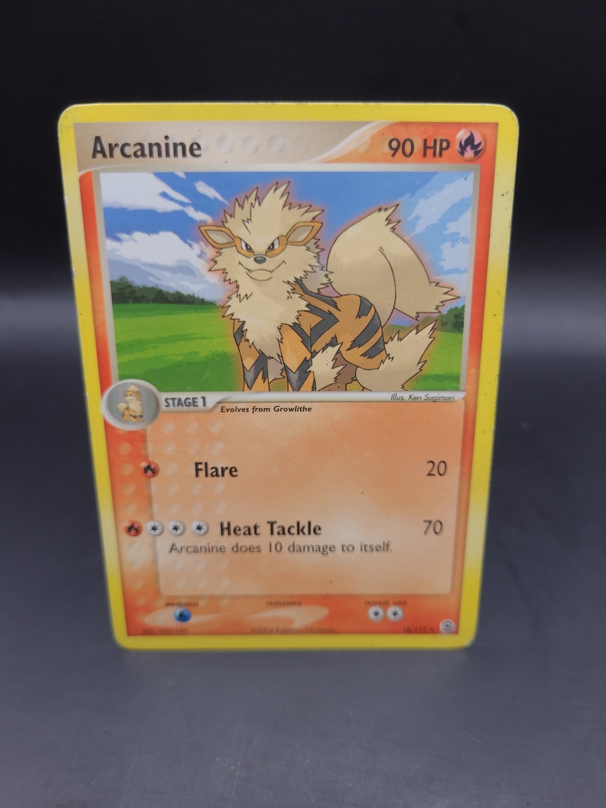 Pokémon TCG Arcanine Card 18/112 EX FireRed and LeafGreen Regular Rare MP