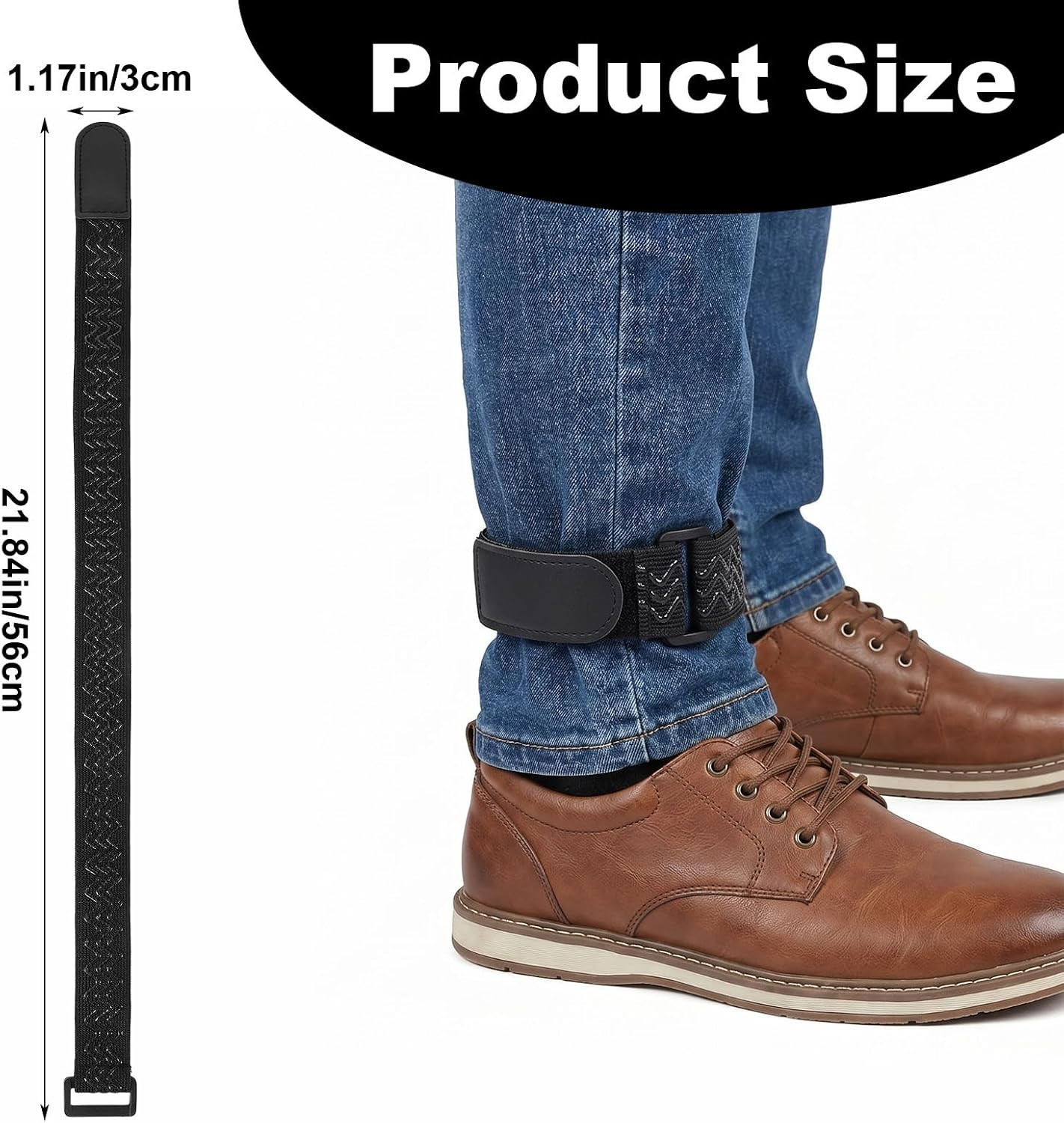 2Pcs Adjustable Cowboy Boot Straps, Elastic Stretch Cinch Strap with Anti-Slip R