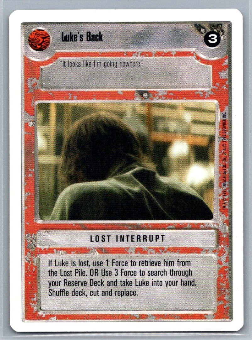 Decipher Star Wars CCG 1995 Luke’s Back Light Side