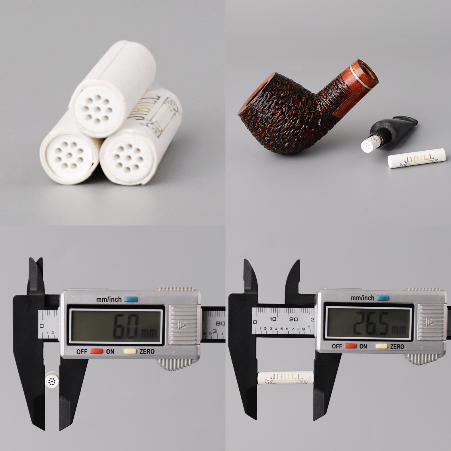 150pcs for 6mm Cigarette Smoking Tobacco Pipe Filter Activated Carbon Smoke Tool