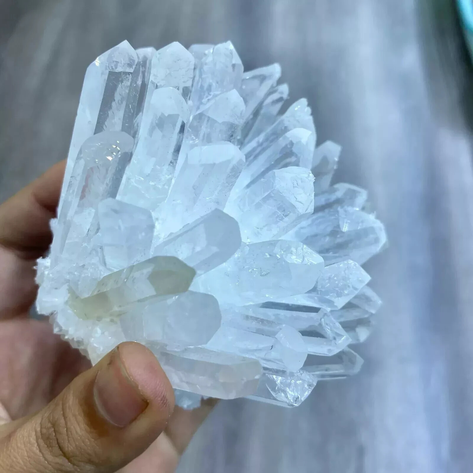New Find white Phantom Quartz Crystal Cluster Mineral Specimen Healing 200g+ 1pc