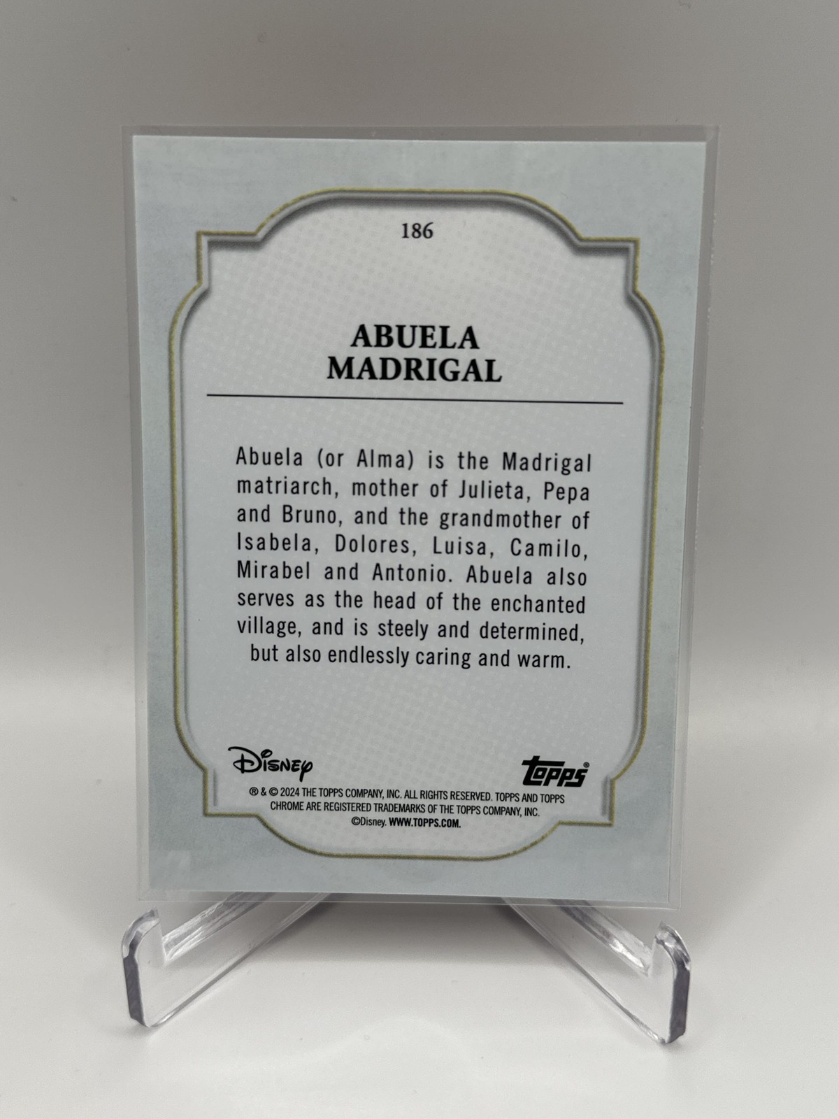 2024 Topps Disney Chrome Sapphire ABUELA MADRIGAL Encanto Orange Sapphire /25