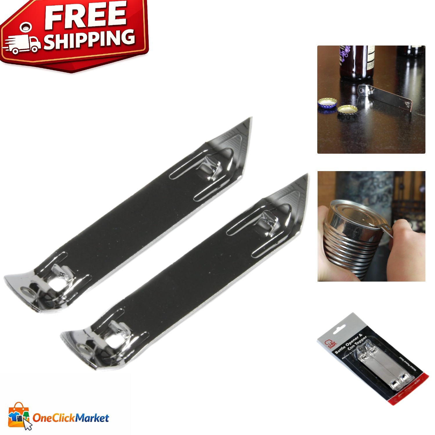 Compact & Stylish Gray Bottle Opener and Can Tapper Set – 4.5″ Portable Design