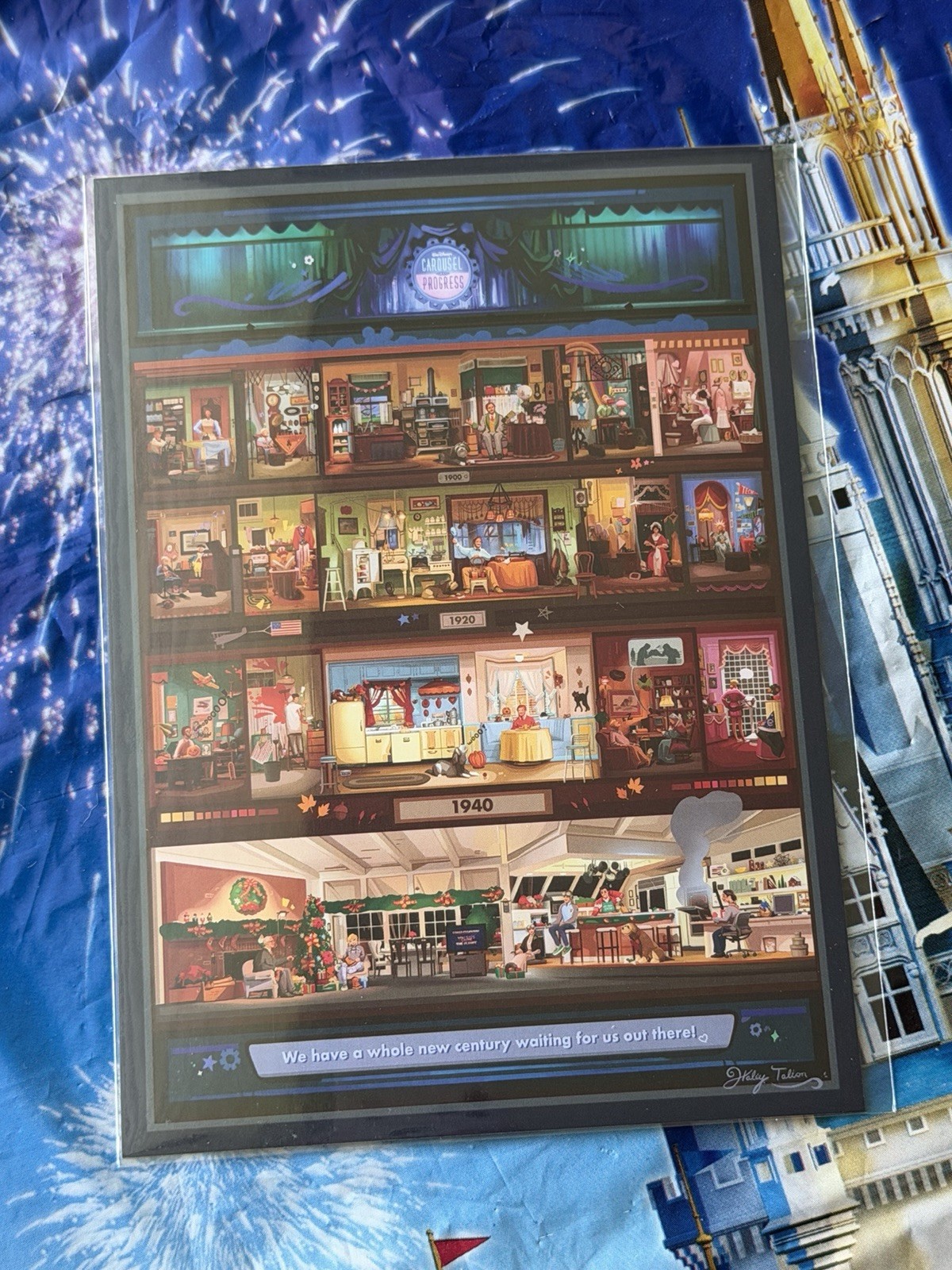 2026 Disney Parks Haley Talton Walt Disney’s Carousel Of Progress 5×7” Postcard