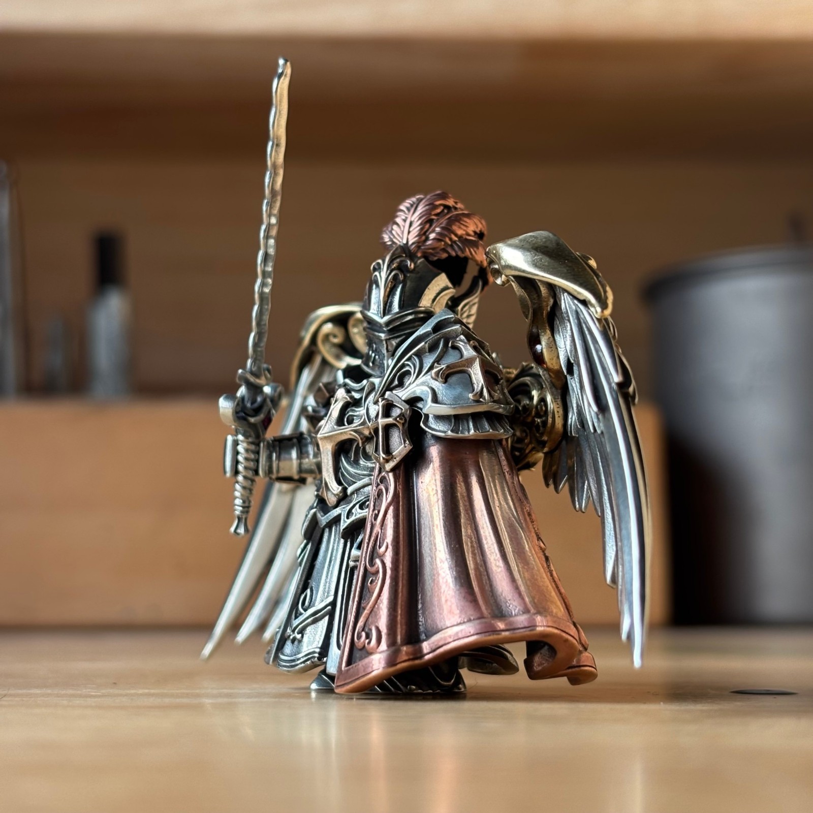 Crimson Templar Figurine Magnetic Assembly Crusader Collectible Gift