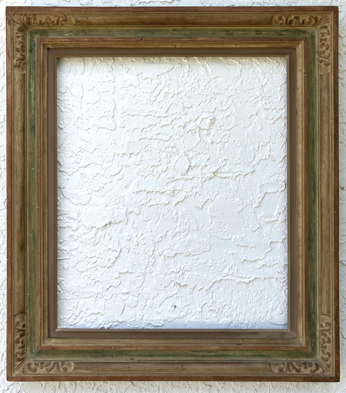 HAND CARVED Frame ~ HOUSE OF HEYDENRYK ~ Labeled Mid-Century WORMY CHESTNUT