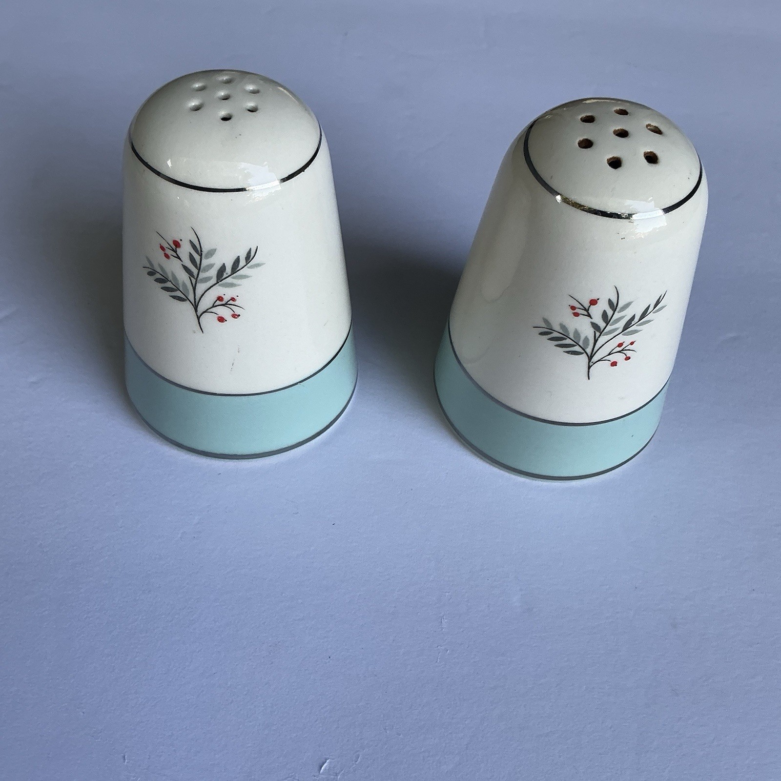Homer Laughlin Cavalier Eggshell Triumph Seven Holes Salt And Pepper Shakers