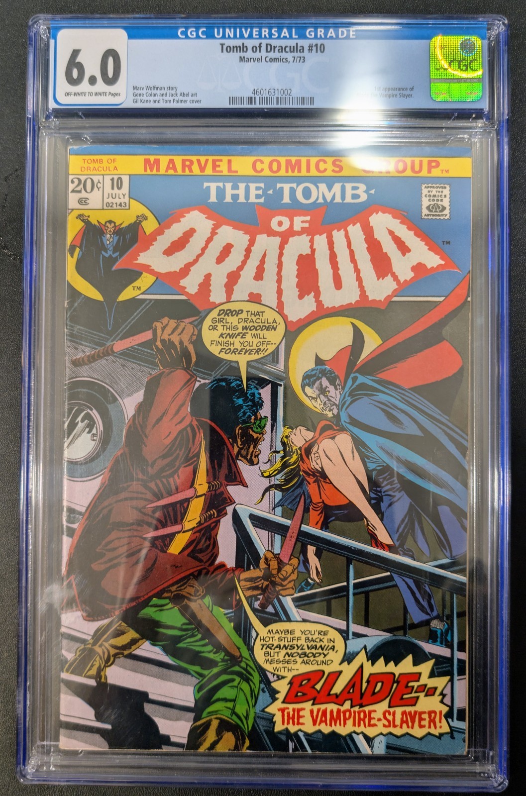 The Tomb of Dracula #10 ( Marvel 1973) CGC 6.0 1st Appearance of Blade!