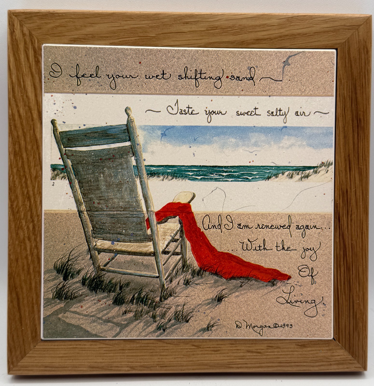 AbsorbaStone Beach Scene Stone Trivet