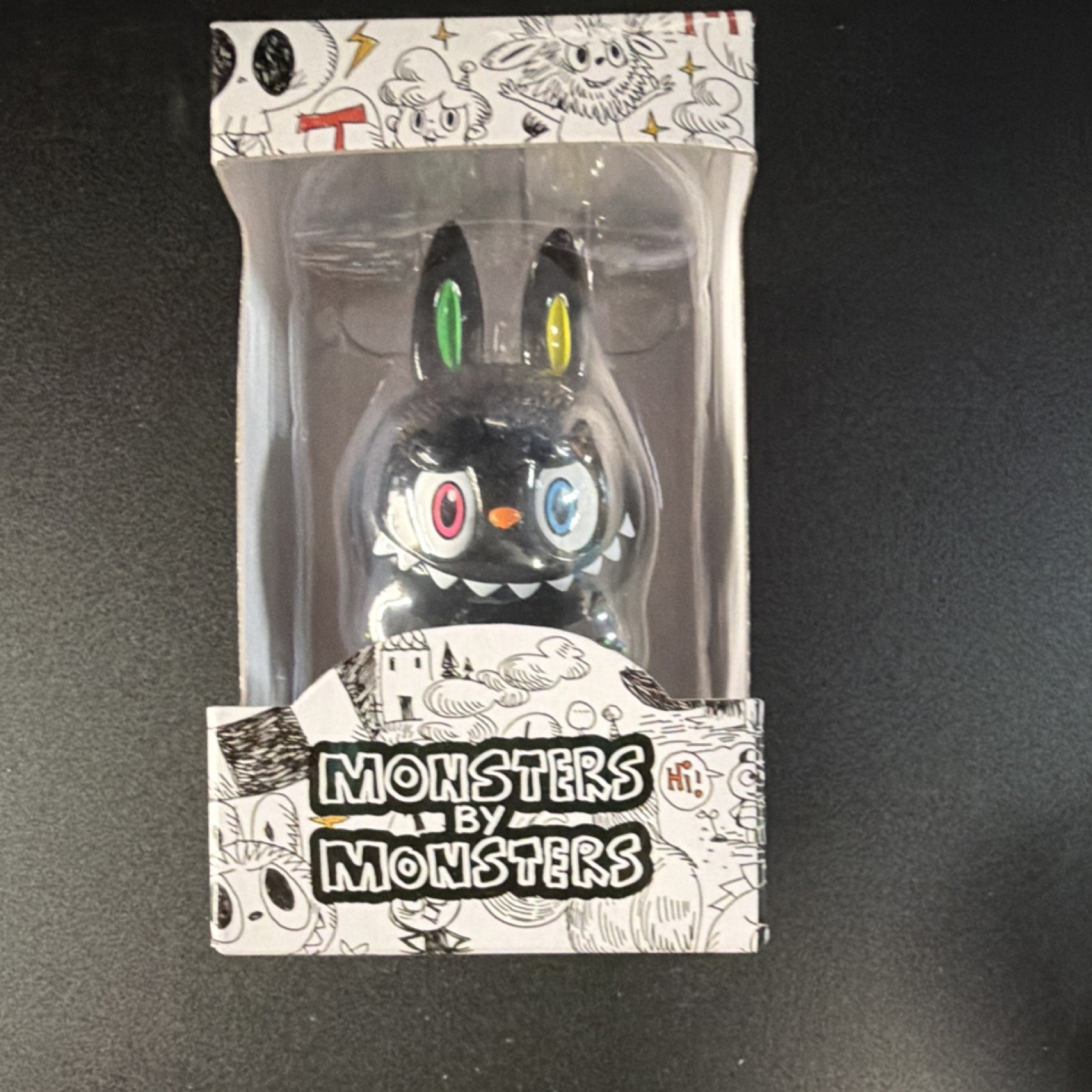 Zimomo Ton Mini Black Labubu PVC Figure Pop Mart Rare Designer Art Toy