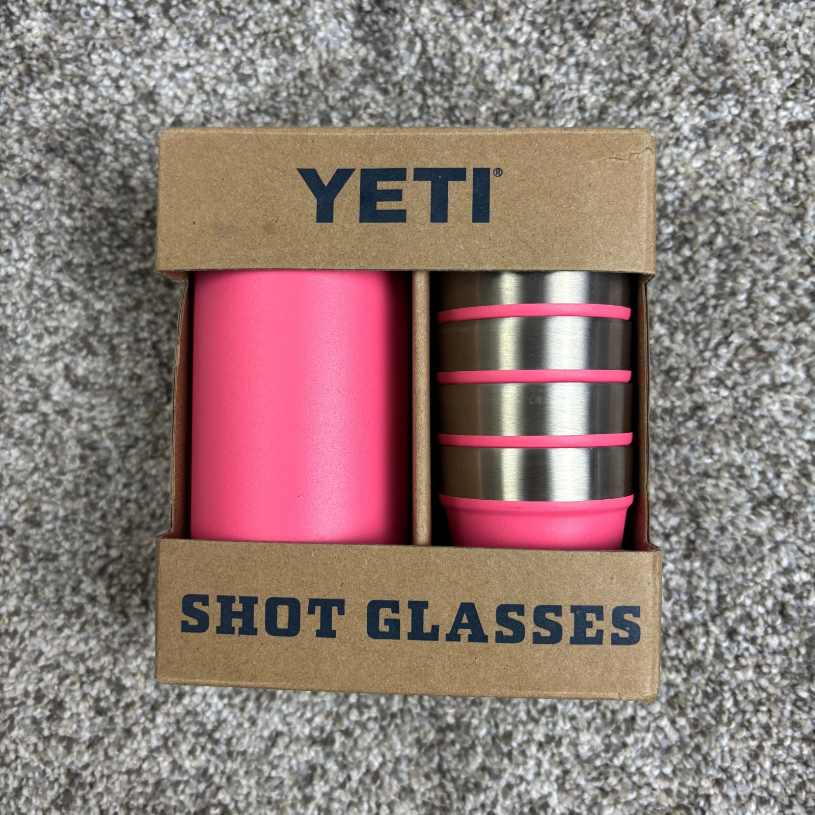 Yeti Shot Glasses Set of 5 -Tropical Pink New In Box- Limited Release NIB Cute!