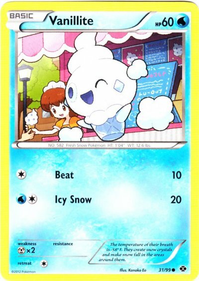 POKEMON CARD VANILLITE 31/99 NO 582 FRESH SNOW POKEMON TCG CCG