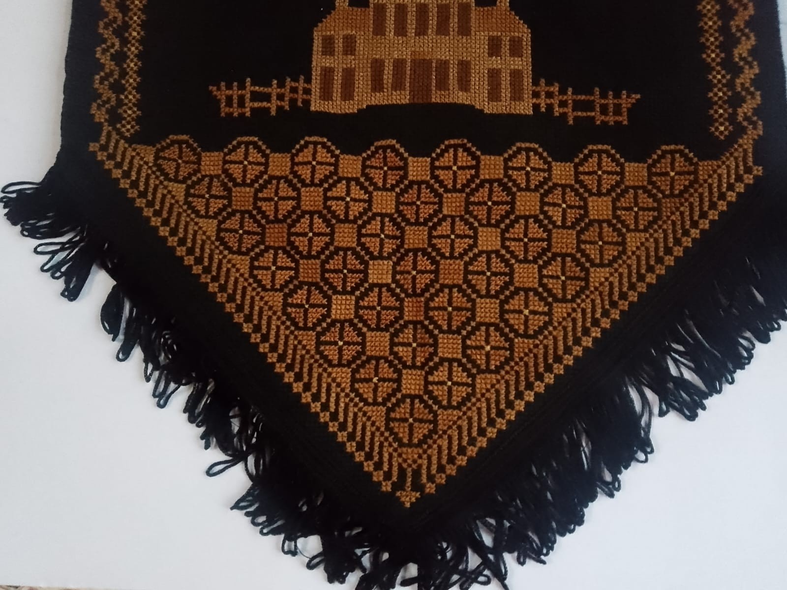 Vintage Handmade Palestinian Embroidered Wall Hanging Ramallah Palestineمطرزات