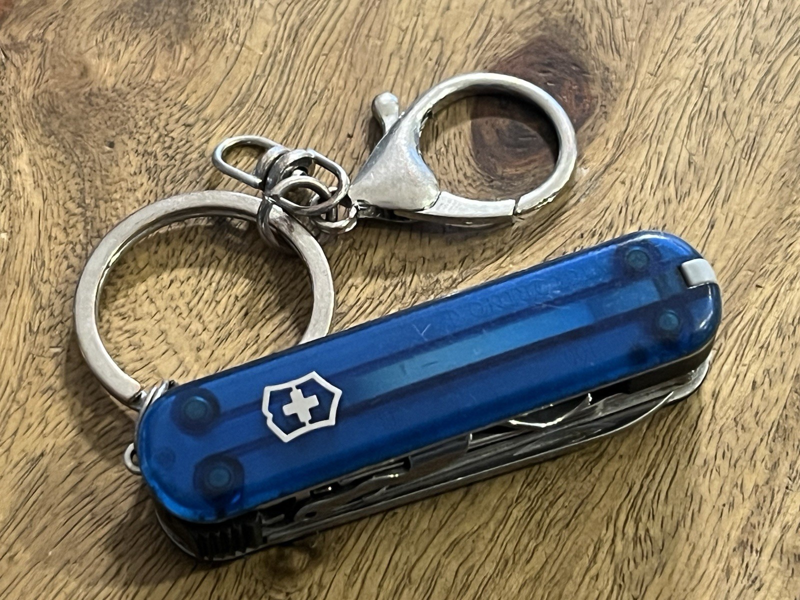VICTORINOX Nail Clipper 8 Swiss Army Knife Blue w/Scissors Excellent ~TASKCo