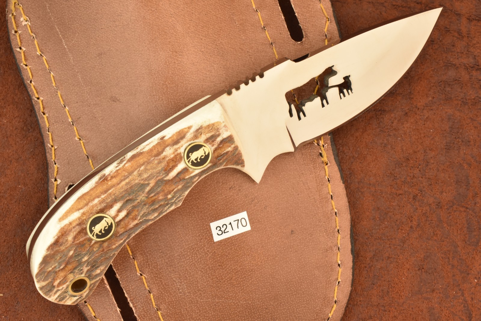 KILBY TRADITION PINE KNOT KY CUSTOM SERIES STAG PREMIUM FIXED BLADE KNIFE (32170