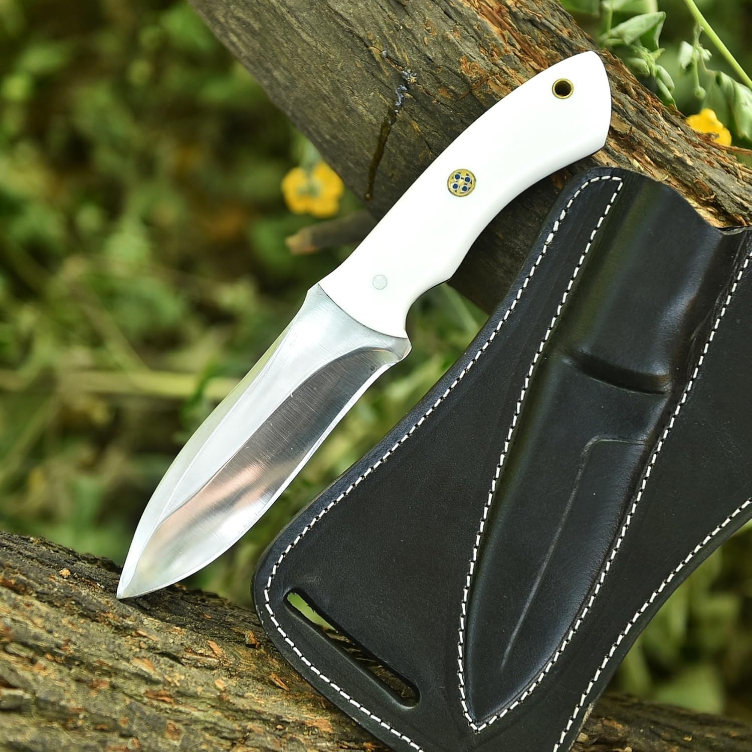 Custom Handmade Fixed Blade Hunting Knife – 9 Inch hand Forged Full Tang Knives