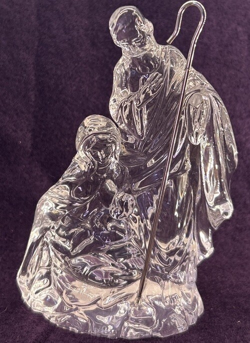 Roman Inc, Nativity, Clear Lucite Ice Art Sculpture & color change see pic