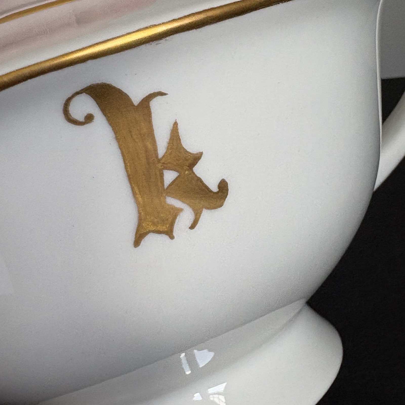 Vintage 1950’s Hand Painted Initial K Monogram China Tea Set Teapot May 24, 1958