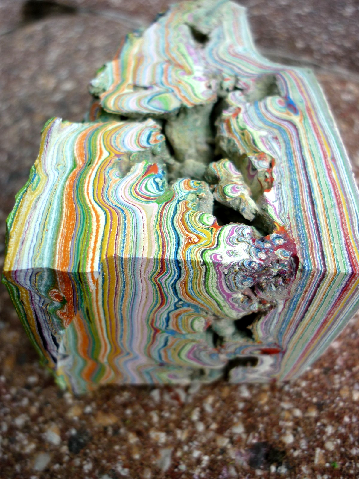 Paint Deposit Agate Piece Fordite Rough Surfite — 113 Grams