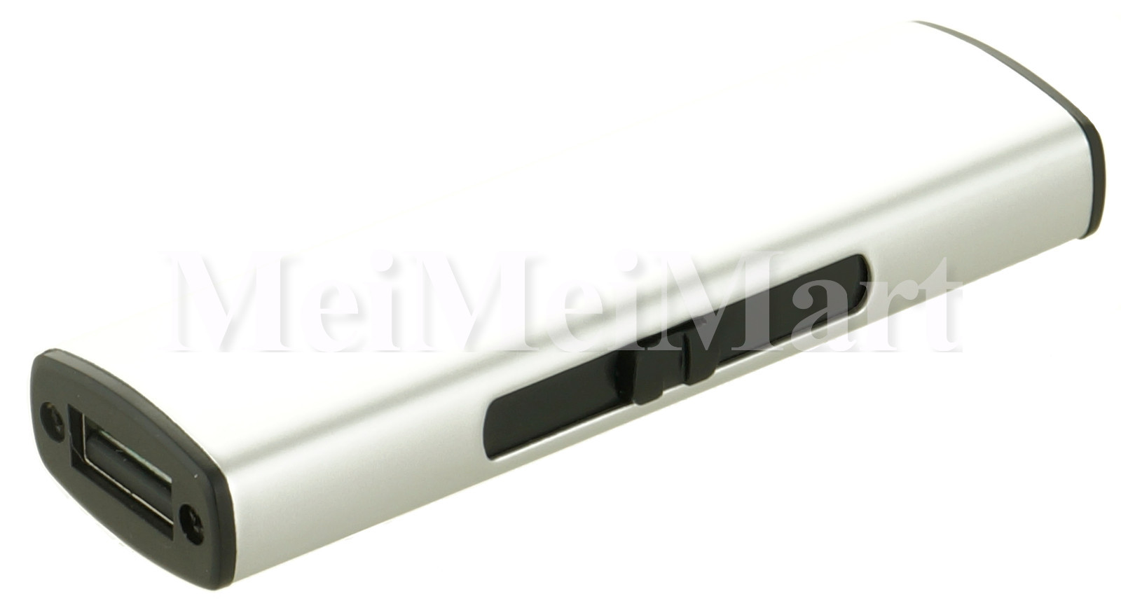 USB Rechargeable Windproof Flameless Electric Coil Lighter Silver Color 06