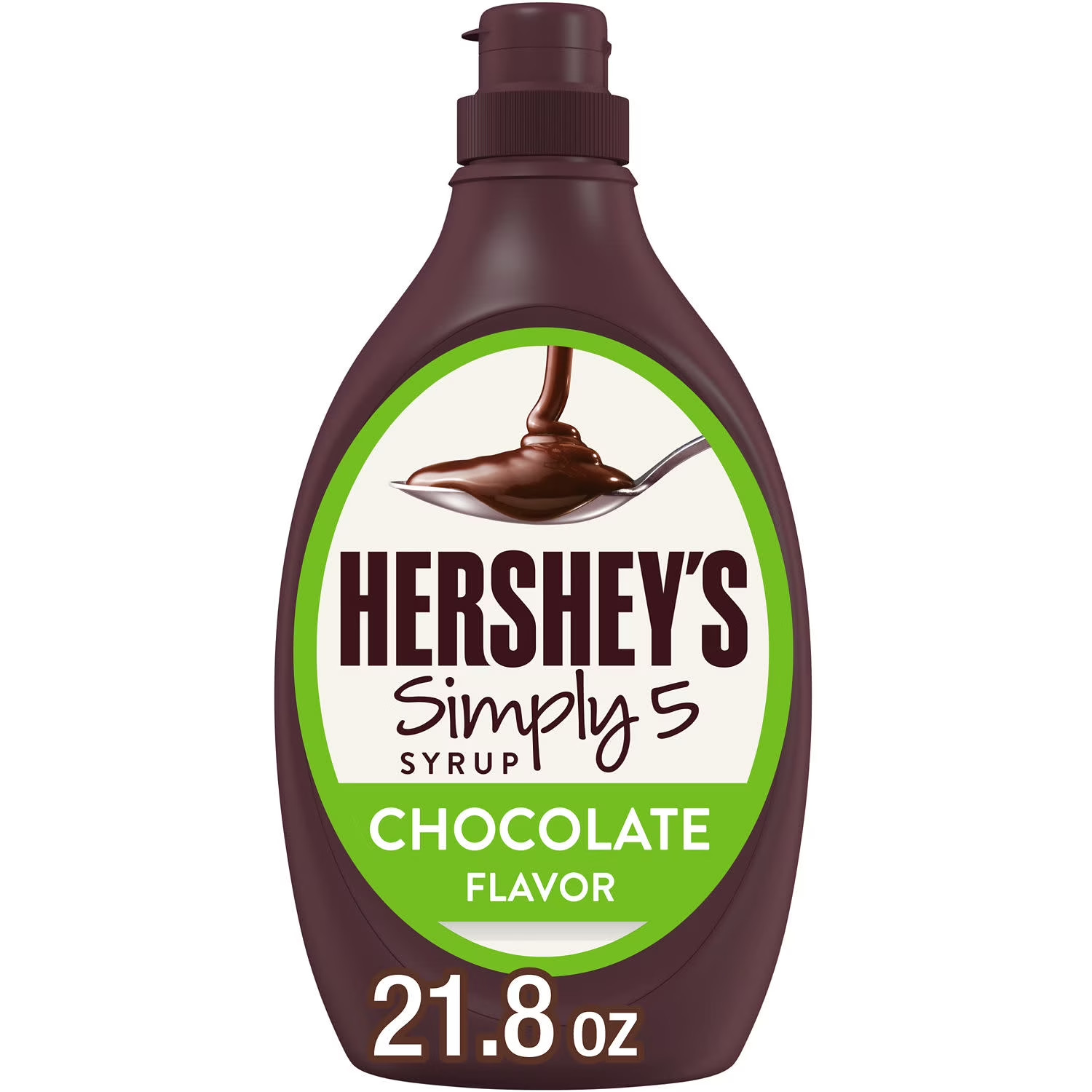 Hershey’s Simply 5 Chocolate Syrup, Bottle 21.8 oz..